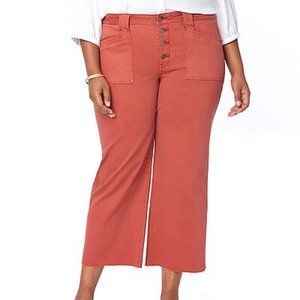 NYDJ Plus Teresa Wide Leg Ankle Jeans